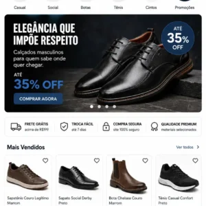 Criação de site para Outlet de Calçados