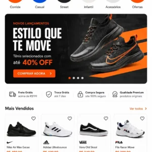 Loja De Calçados Criação de Site Profissional e Desenvolvimento de Site