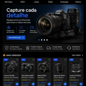 Criação de site para Loja de Câmeras