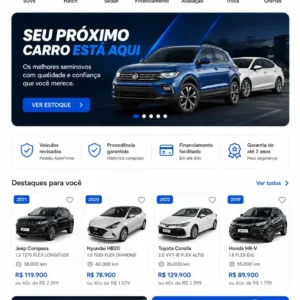 Criação de site para Loja de Carros Seminovos