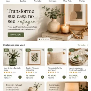 Criação de site para Loja de Artigos Decorativos