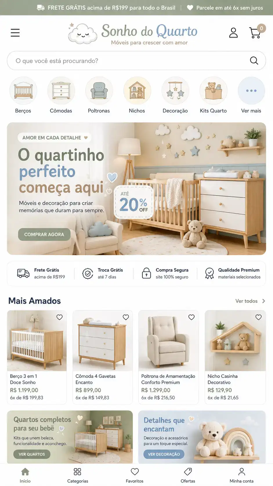 Criação de site para Boutique de Decoração
