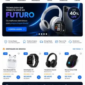 Criação de site para Loja de Acessórios Eletrônicos