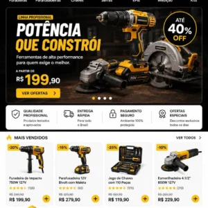 Loja De Ferramentas Criação de Site e Desenvolvimento de Site