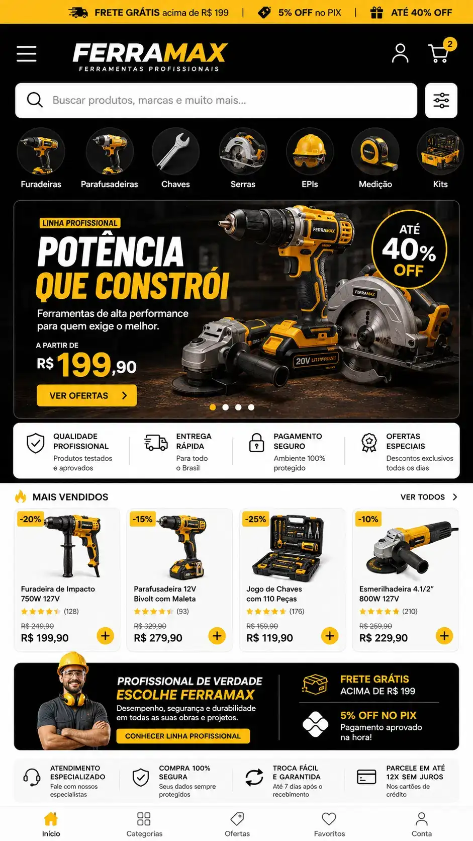 Loja De Ferramentas Criação de Site e Desenvolvimento de Site