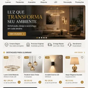 Criação de site para Loja de Iluminação