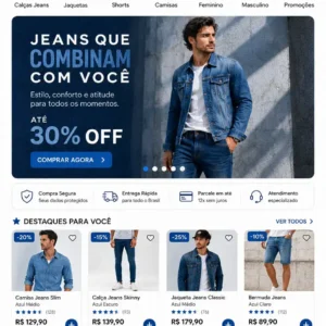 Loja De Jeans Criação de Site Profissional e Desenvolvimento de Site
