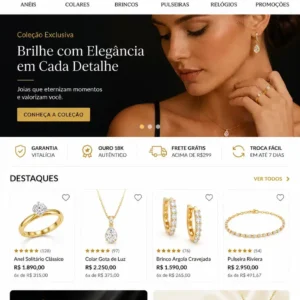 Criação de site para Loja de Joias