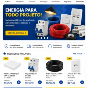 Criação de site para Loja de Materiais Elétricos