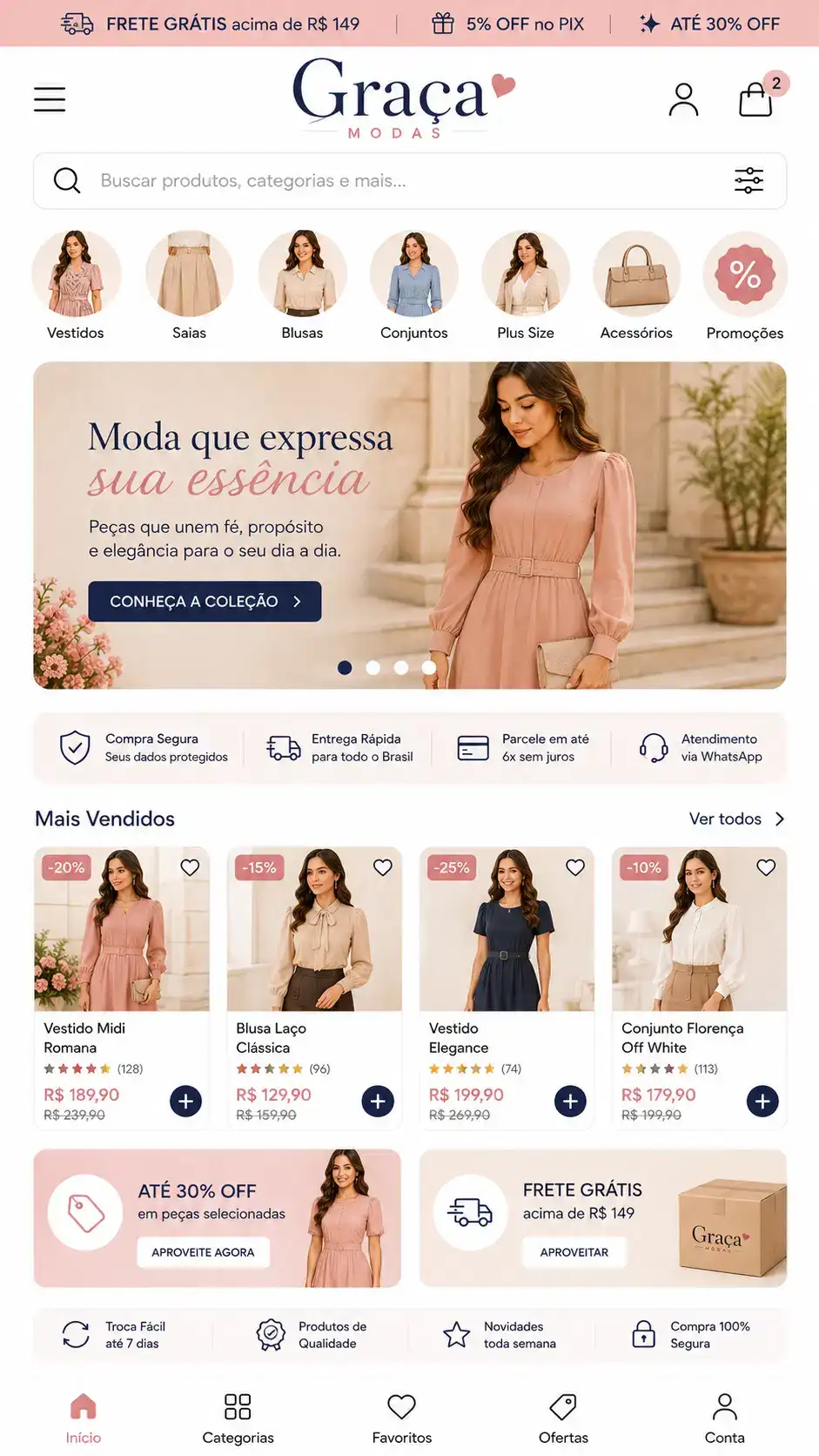 Criação de site para Loja de Moda Feminina Executiva