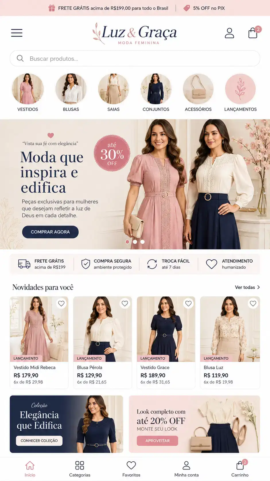 Criação de site para Outlet de Moda Feminina