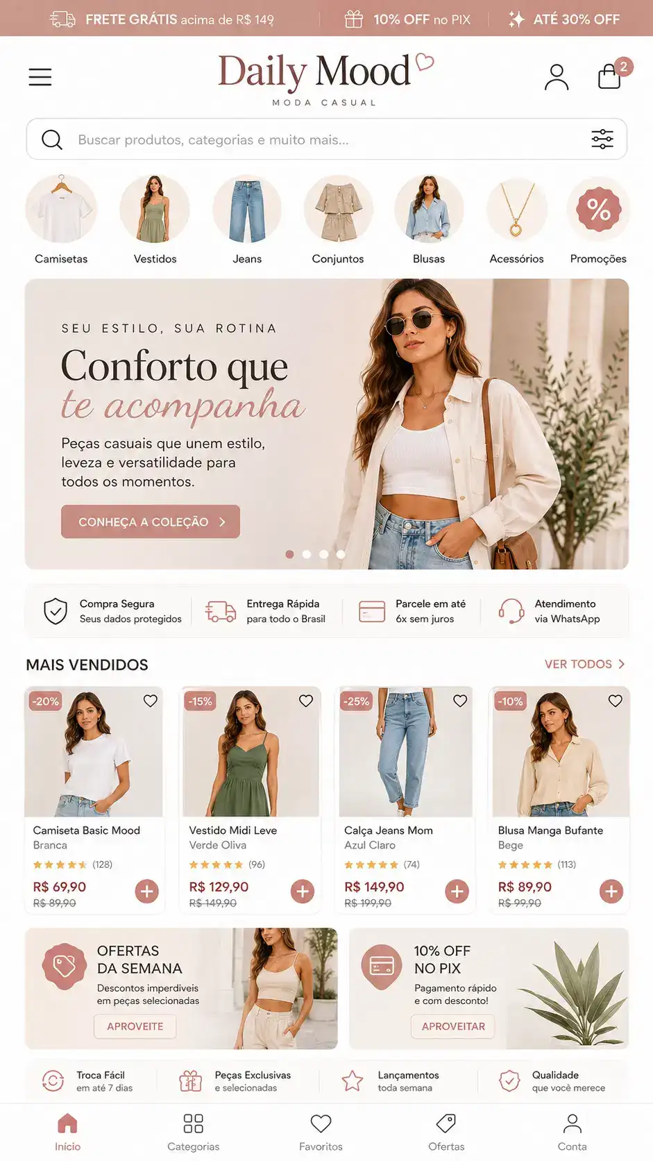 Loja de Moda Feminina Criação de Site Profissional e Desenvolvimento de Site