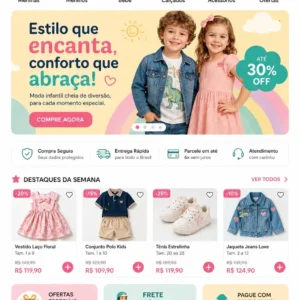 Criação de site para Loja de Moda Infantil Premium
