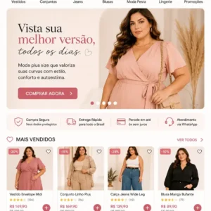 Criação de site para Loja de Moda Plus Size