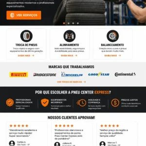 Criação de site para Loja de Pneus Express