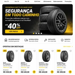 Criação de site para Loja de Pneus