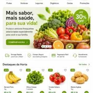 Criação de site para Loja de Produtos Orgânicos