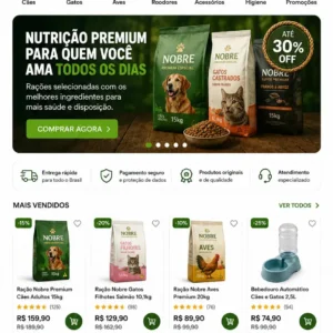 Criação de site para Loja de Ração