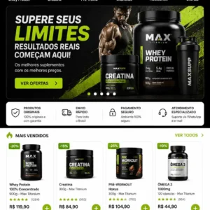 Criação de site para Loja de Suplementos