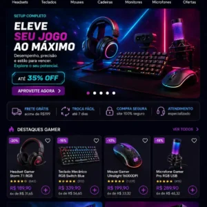 Criação de site para Loja Gamer Loja Online