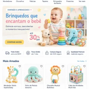 Criação de site para Loja de Artigos para Recém-nascidos