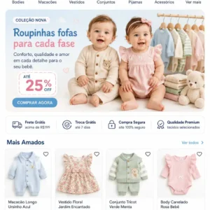 Criação de site para Boutique para Bebês