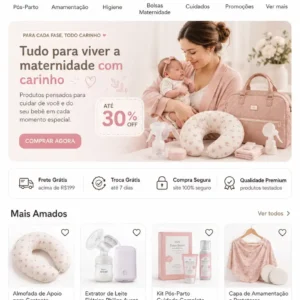 Criação de site para Loja de Cadeirinhas para Bebê
