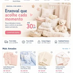 Criação de site para Loja de Berços e Enxoval