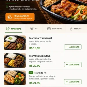 Marmitaria Delivery Criação de Site e Desenvolvimento de Site