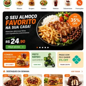 Criação de site para Marmitaria Delivery Express