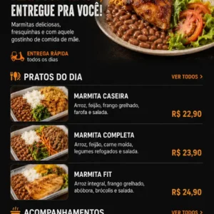 Criação de site para Marmitaria Delivery Mobile