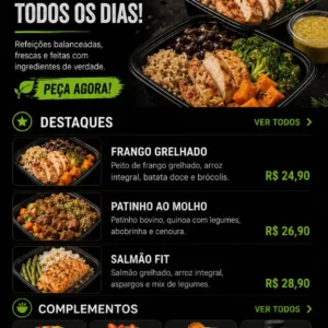 Criação de site para Delivery de Marmitas