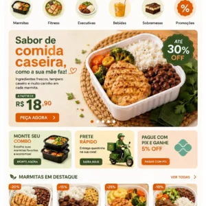 Marmitaria Delivery Criação de Site Profissional e Desenvolvimento de Site