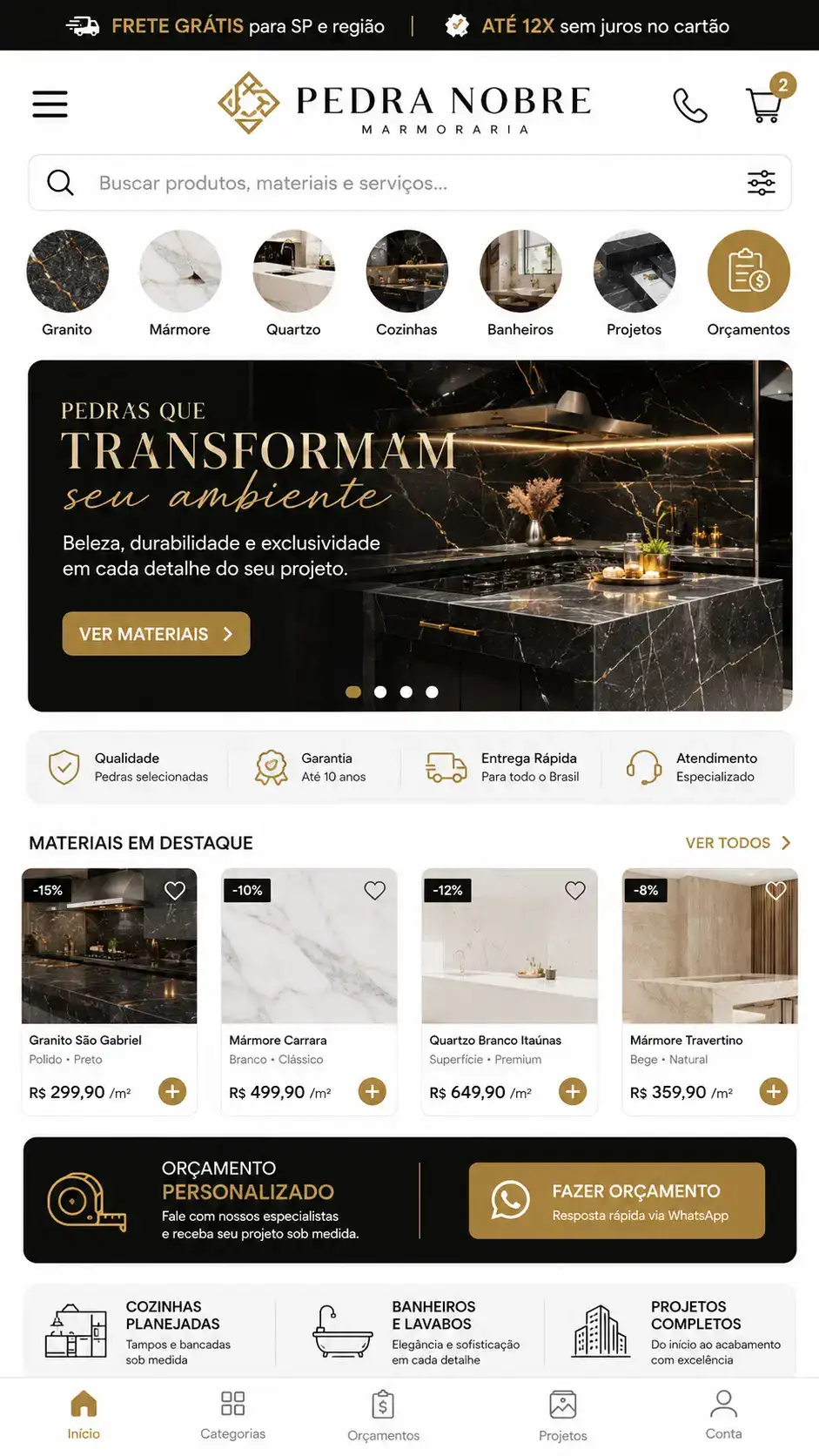 Marmoraria Criação de Site Profissional e Desenvolvimento de Site