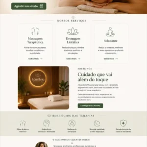 Criação de site para Massoterapia