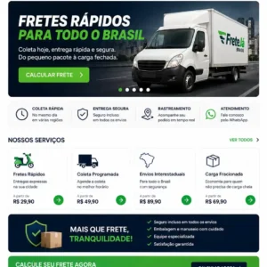 Mudanças e Transportes Criação de Site Profissional e Desenvolvimento de Site