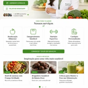 Criação de site para Nutrição