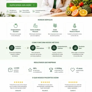 Criação de site para Nutrição Landing Page