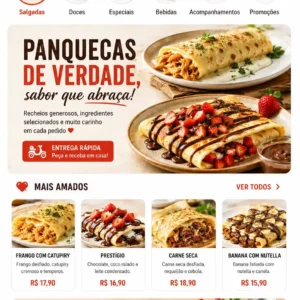 Criação de site para Panquecaria Express