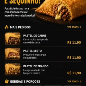 Criação de site para Pastelaria com Cardápio Digital