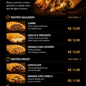 Criação de site para Pastel Gourmet