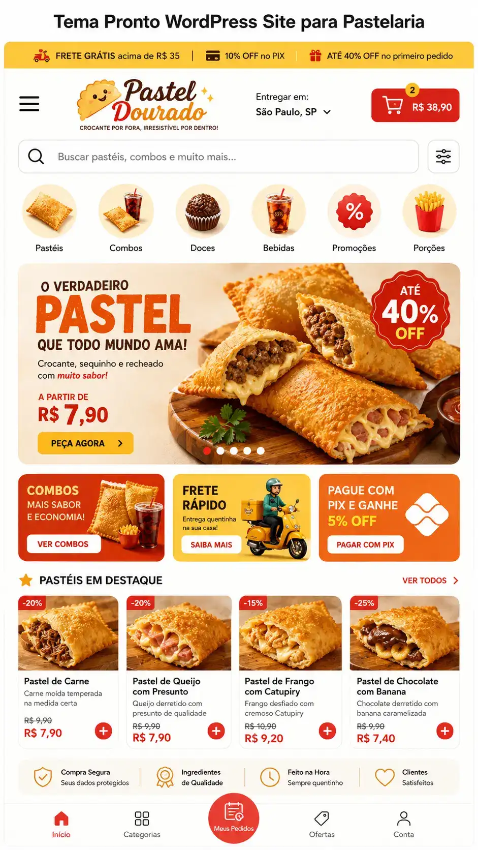Pastelaria Criação de Site Profissional e Desenvolvimento de Site
