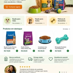 Criação de site para Pet Center