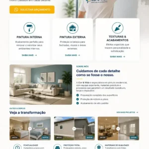 Criação de site para Pintura Residencial Landing Page