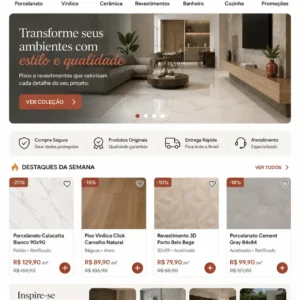 Criação de site para Pisos e Revestimentos