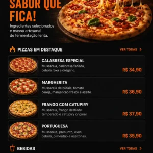 Criação de site para Pizzaria Delivery Artesanal