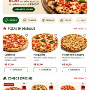 Criação de site para Pizzaria Delivery com Cardápio Digital