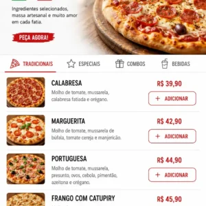 Criação de site para Pizzaria Delivery com Pedidos no WhatsApp