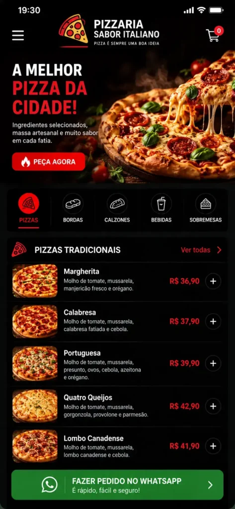 Criação de Sites para Restaurantes