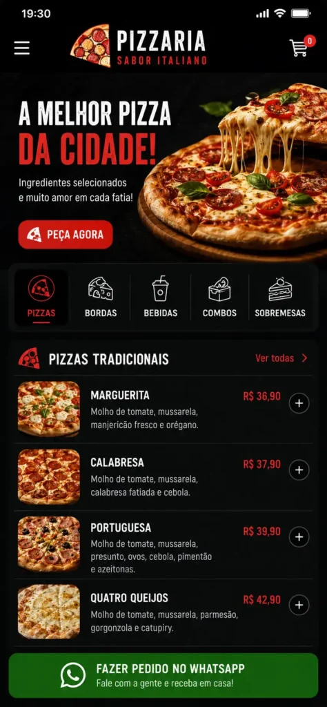 Criação de Sites para Restaurantes